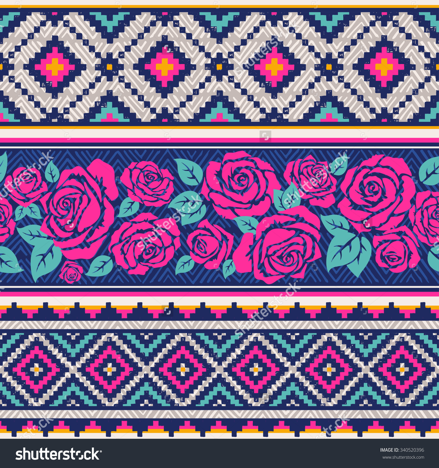 Free download pattern with roses ethnic abstract geometric art print  Wallpaper [1500x1600] for your Desktop, Mobile & Tablet | Explore 48+  Country Print Wallpaper | Paw Print Wallpaper, Blue Print Wallpaper, Monkey  Print Wallpaper