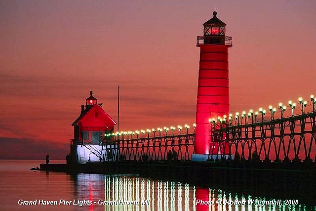 Grand Haven Pier Lights Grand Haven Michigan