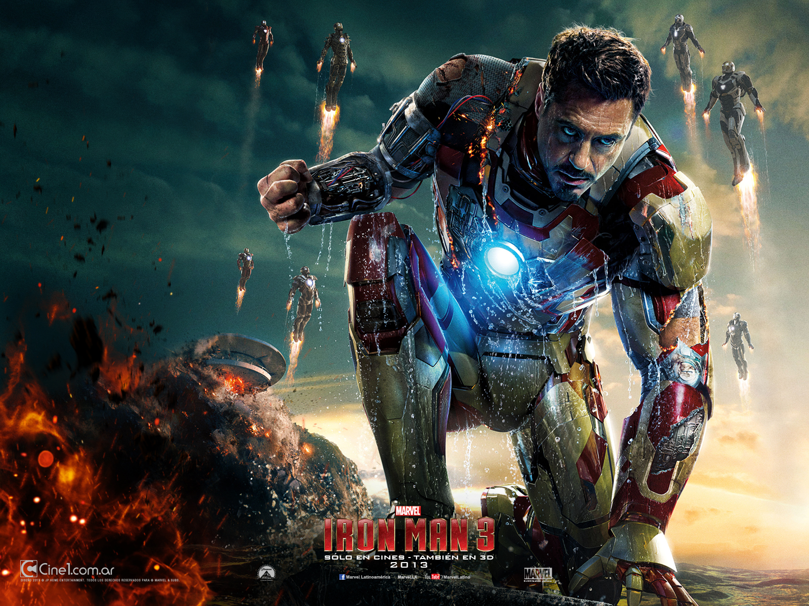 Nuevo Wallpaper Latino De Iron Man Diferentes Resoluciones