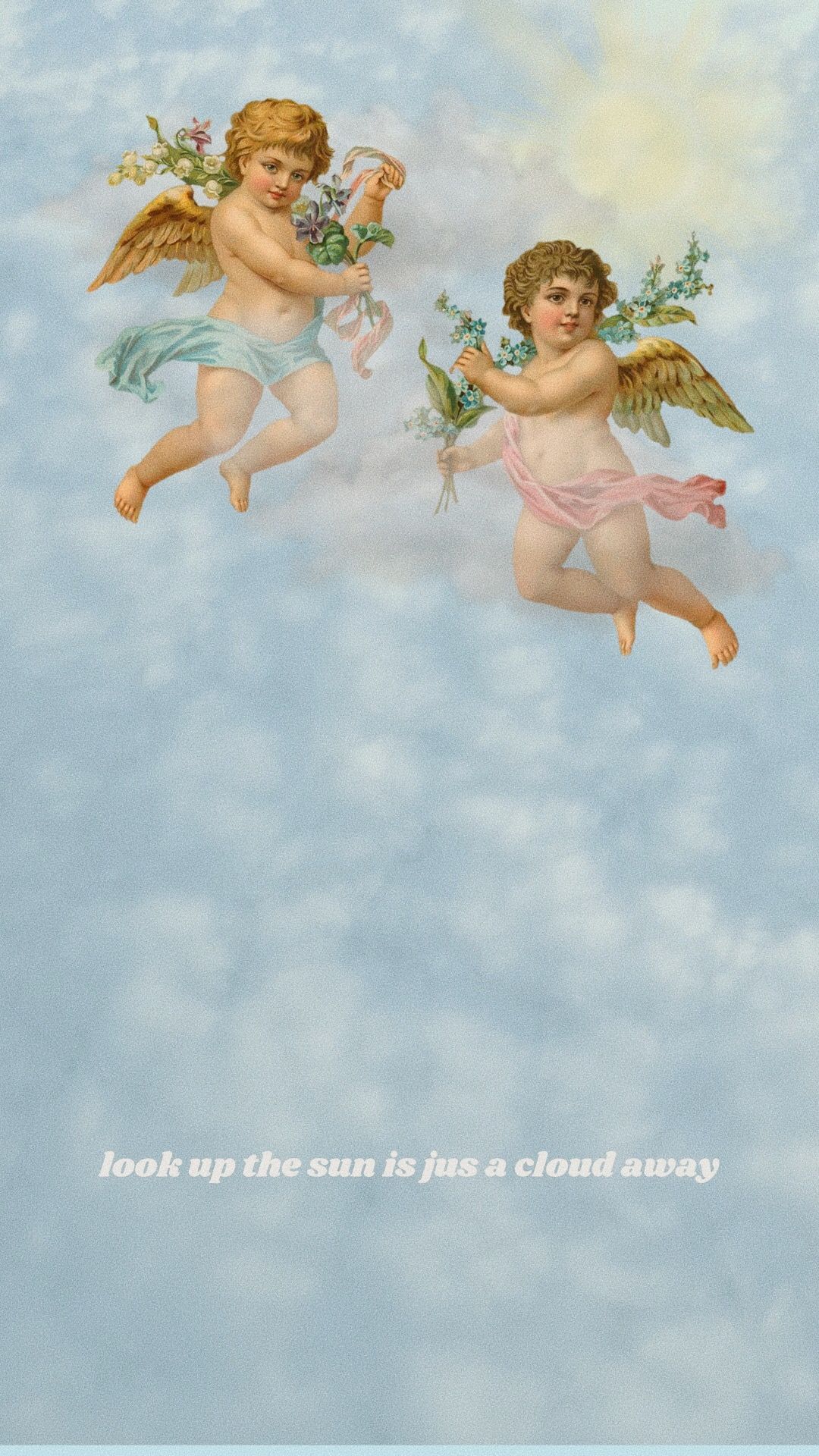 Clouds Cherubs Wallpaper Again Cherub Art Angel