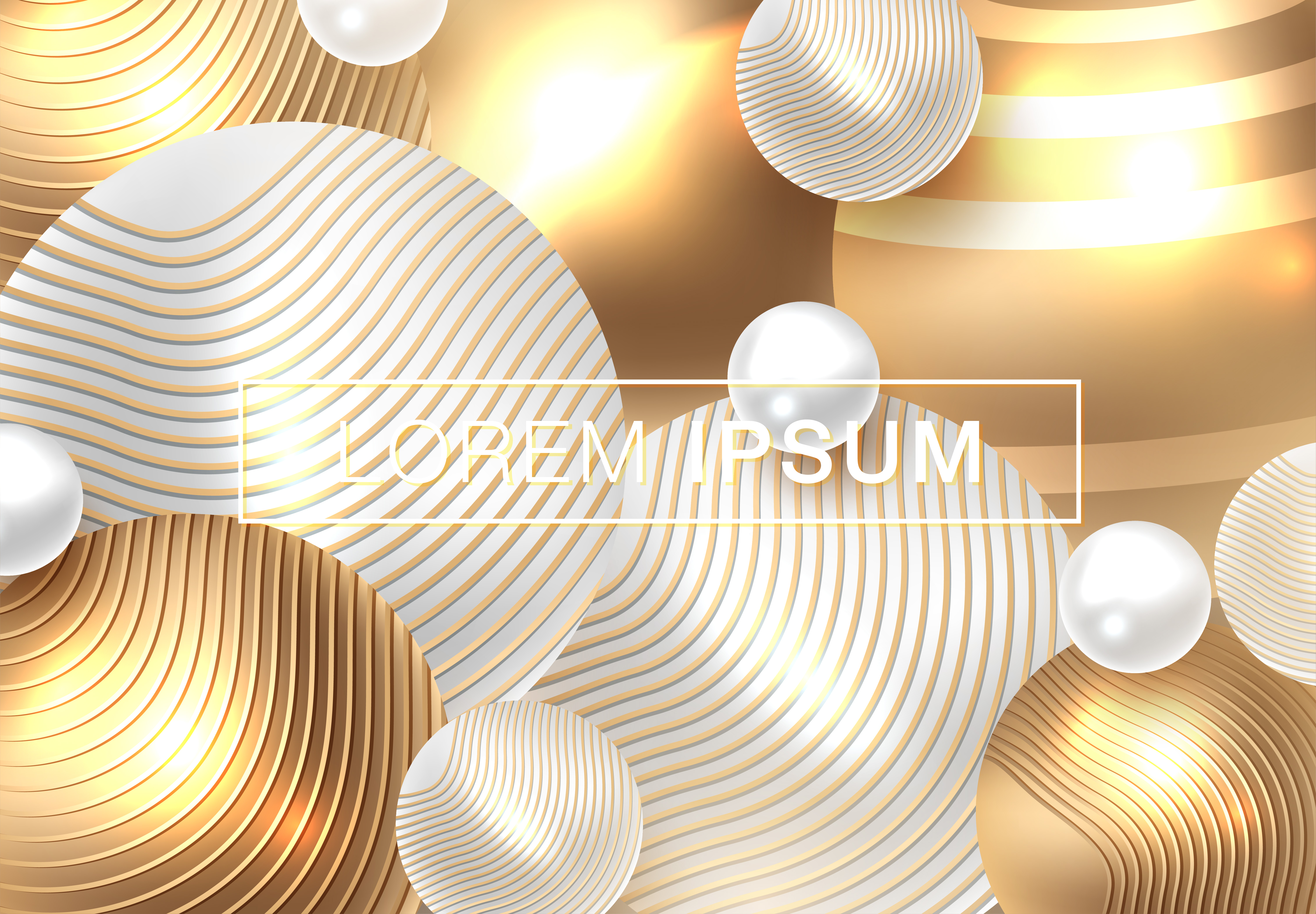 Golden Shiny Perl Background Vectors Clipart