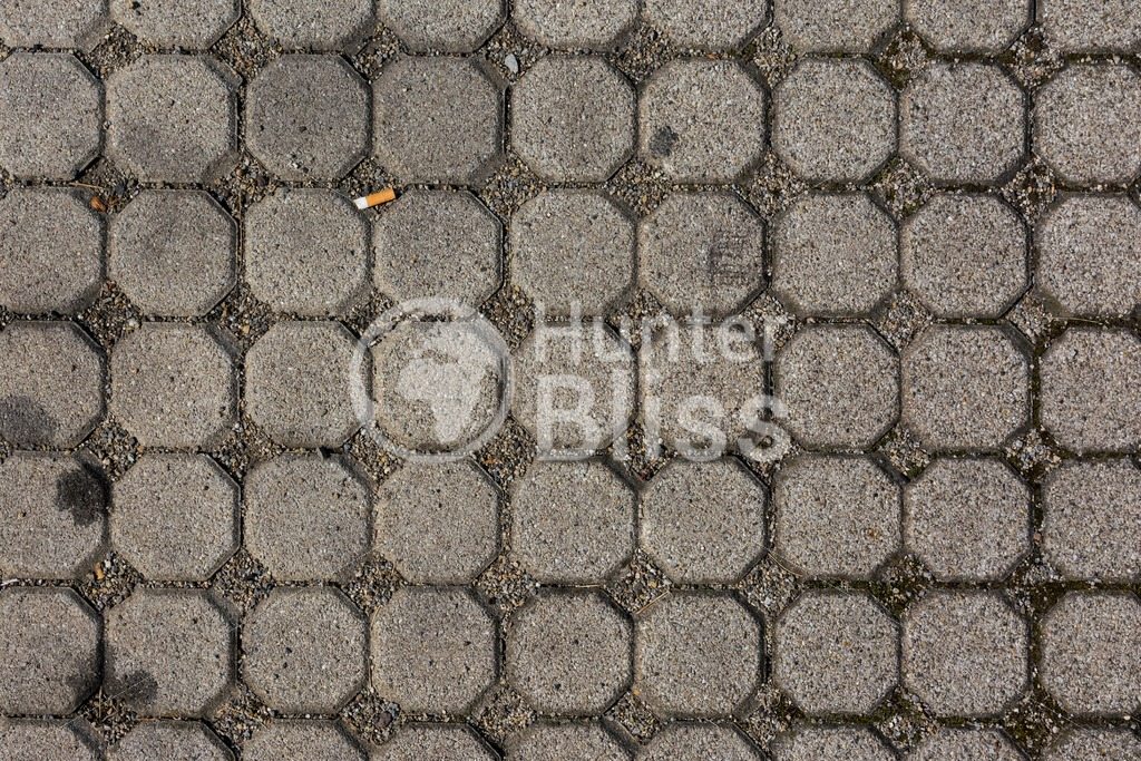 Concrete Octagon Sidewalk Pattern Texture Cigarette Background