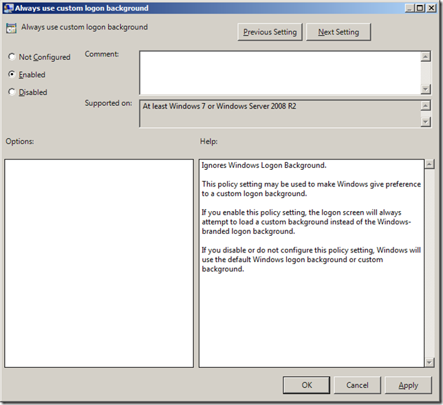Free download Group Policy Setting of the Week 39 Always use custom