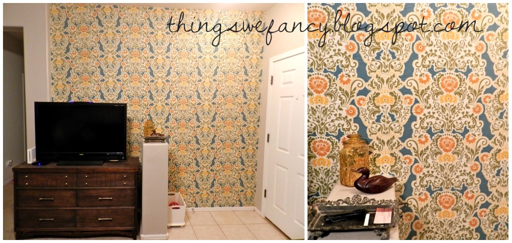 The Diy Show Off Things We Fancy Using Fabric As Wallpaper Tutorial