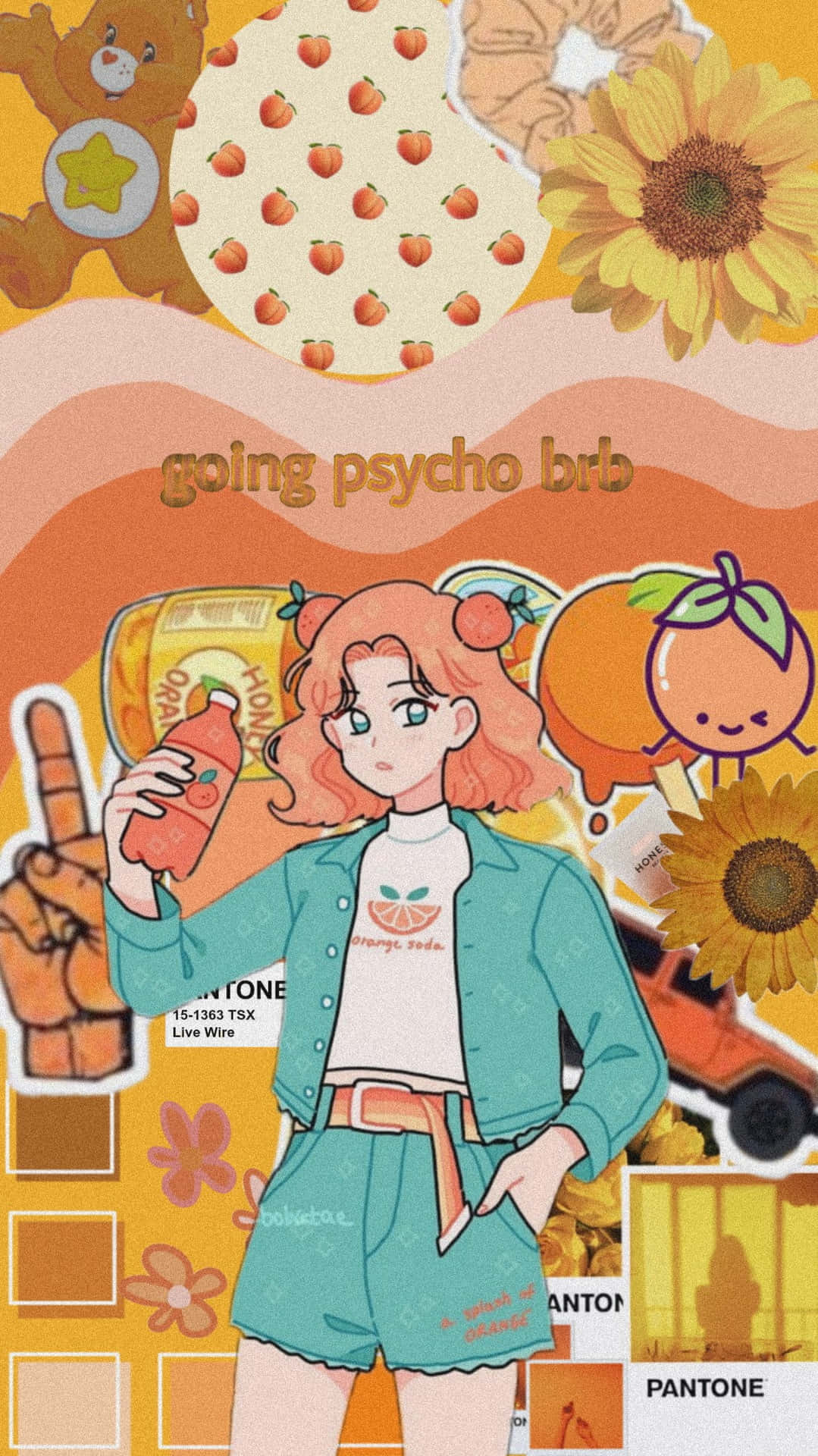 Orange Aesthetic Background Wallpaper