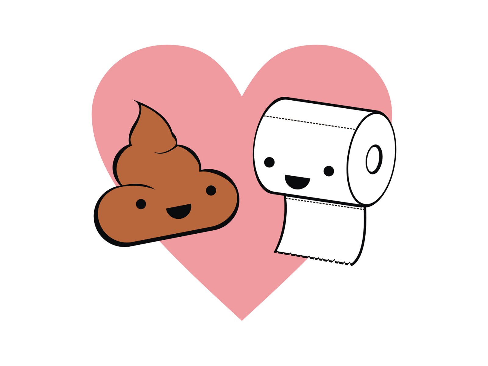 Toilet Love Funny Illustration Desktop Wallpaper
