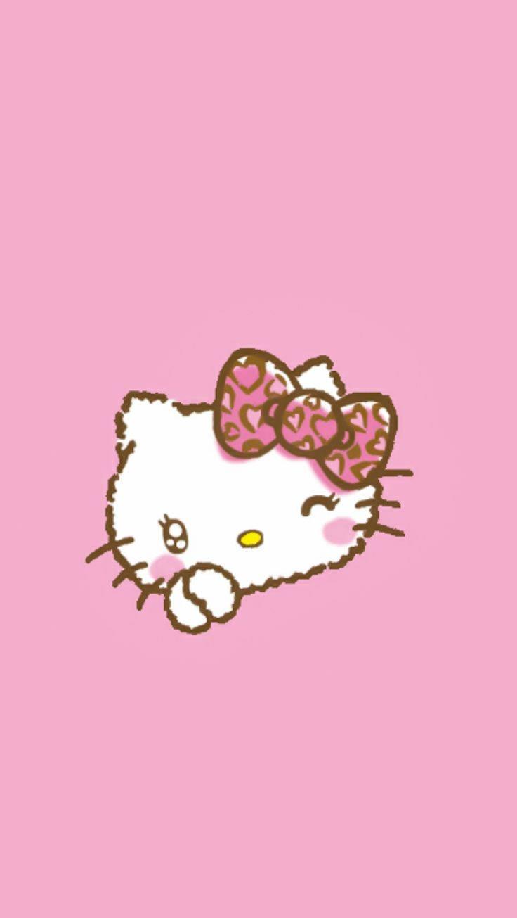 Download Winking Hello Kitty Aesthetic Wallpaper