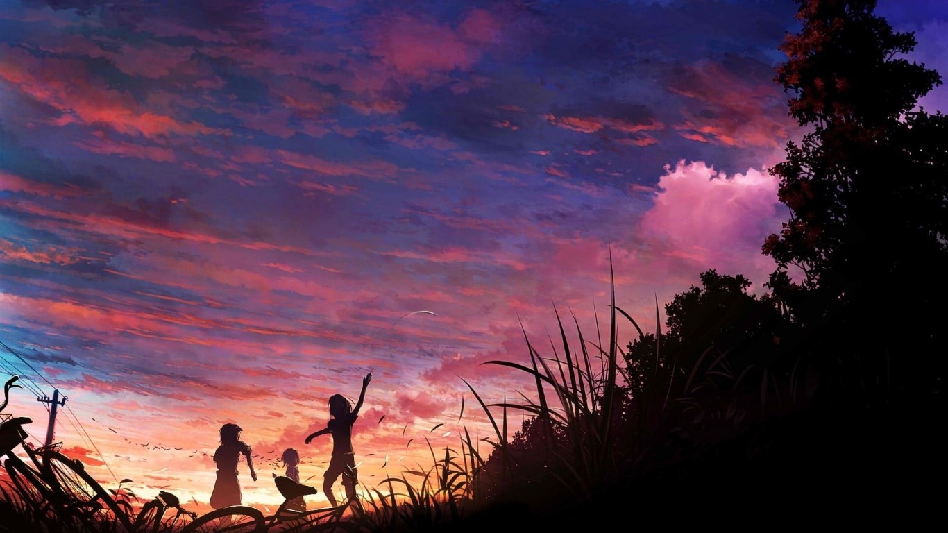 anime Sky Wallpapers HD Desktop and Mobile Backgrounds 1366x768