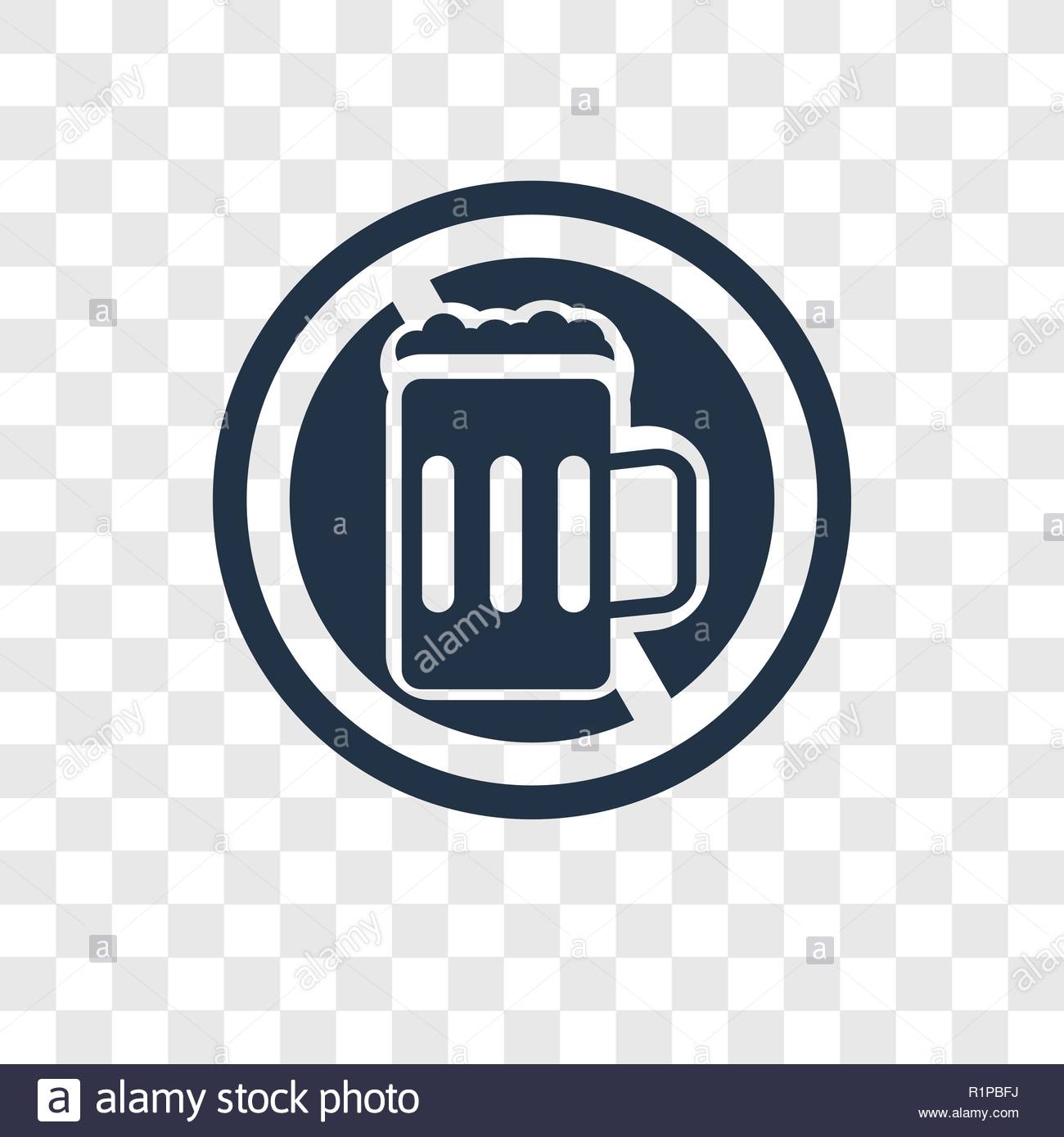 No Alcohol Vector Icon Isolated On Transparent Background
