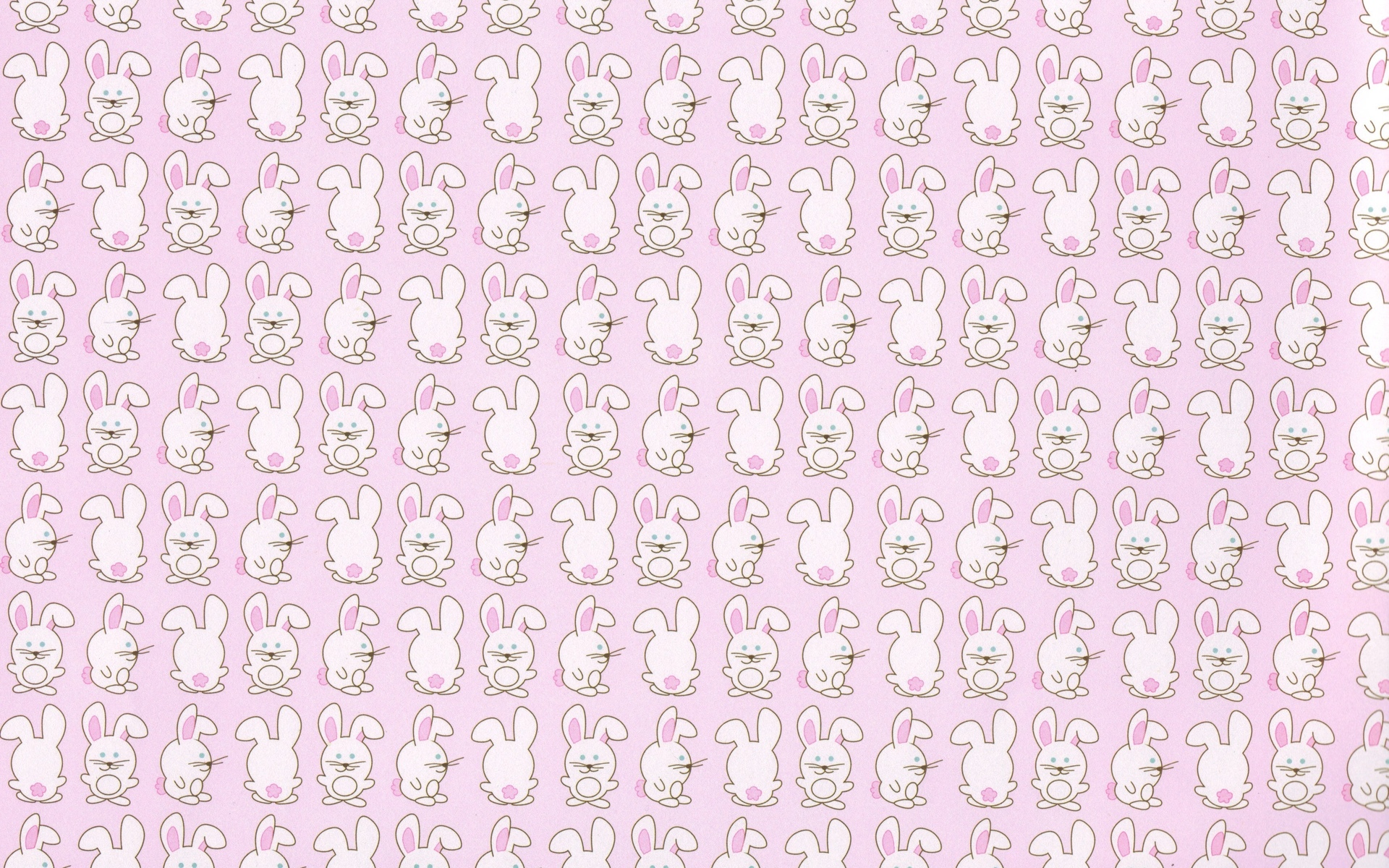 Bunny Pattern Rabbit Cute Children Wallpaper
