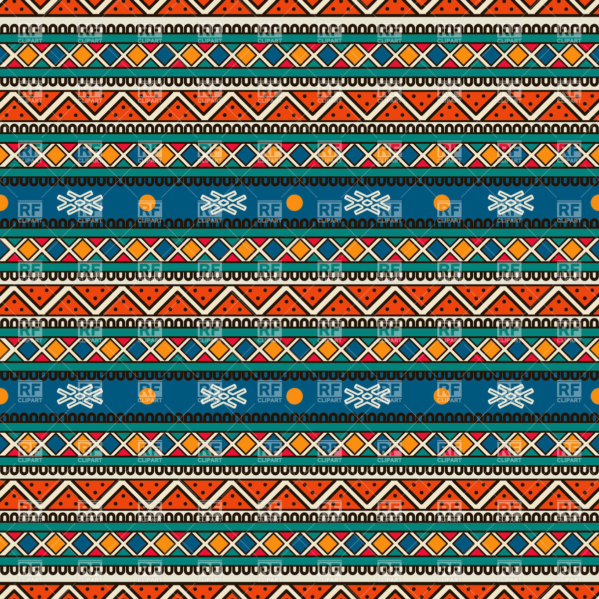 Tribal Striped Seamless Pattern Royalty Vector Clipart