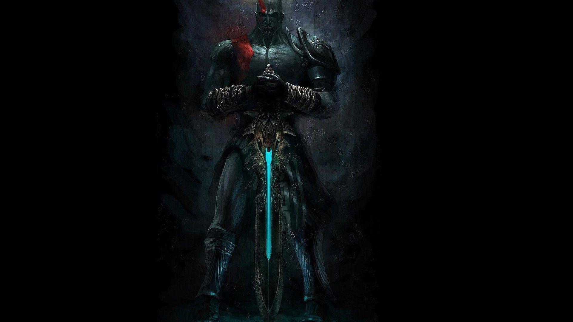 Black Wallpaper God Of War Kratos Games