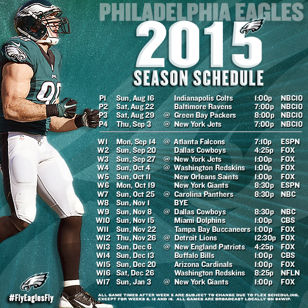 Pin Philadelphia Eagles Schedule Wallpaper