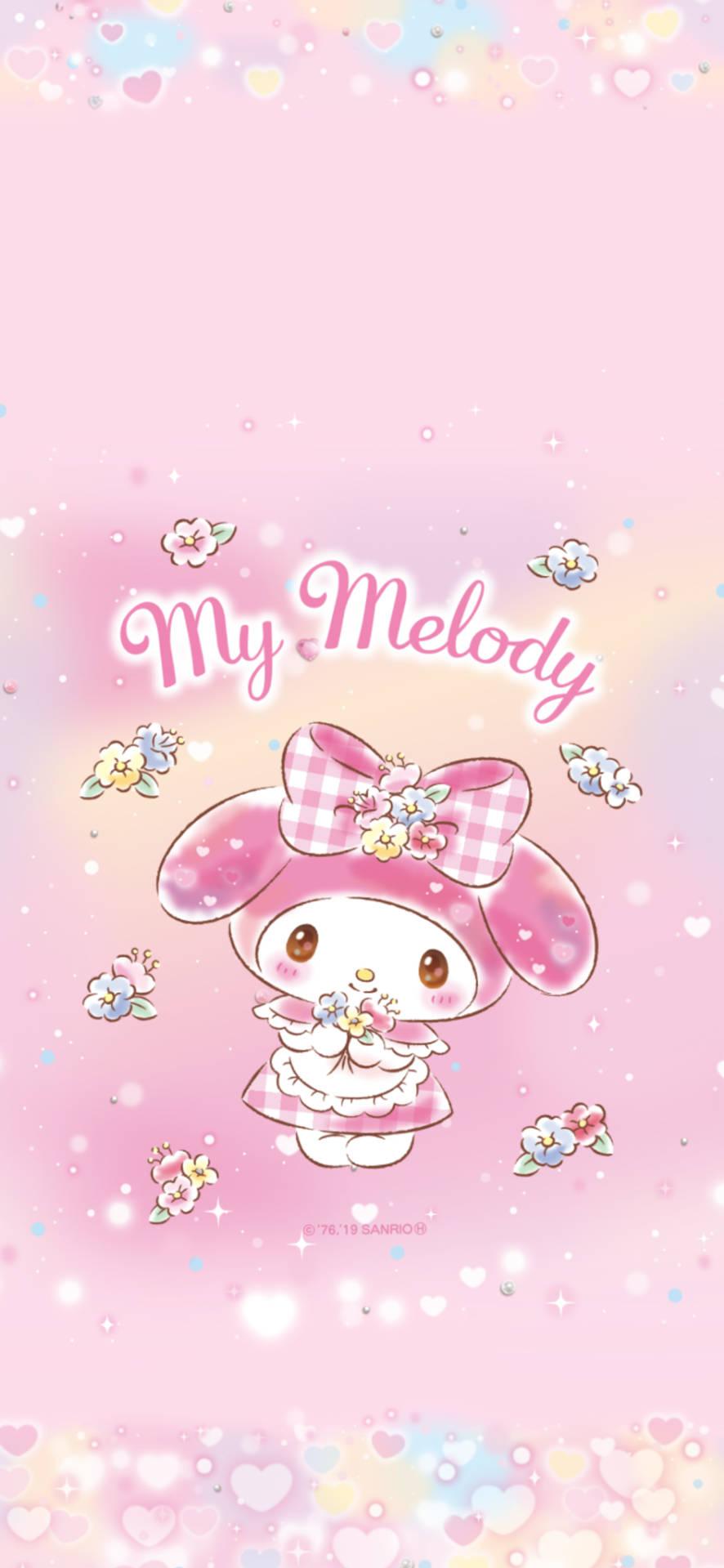 Caption Darling Pink My Melody Wallpaper