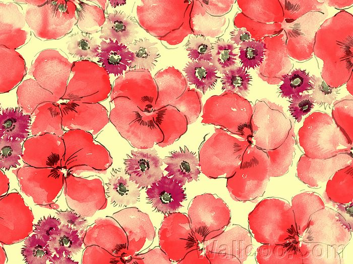 Floral Art Flower Paintings Design Background