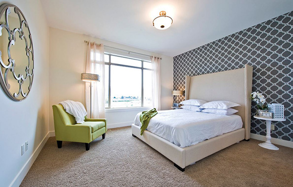 Trendy Bedrooms With Geometric Wallpaper Designs House Decorators