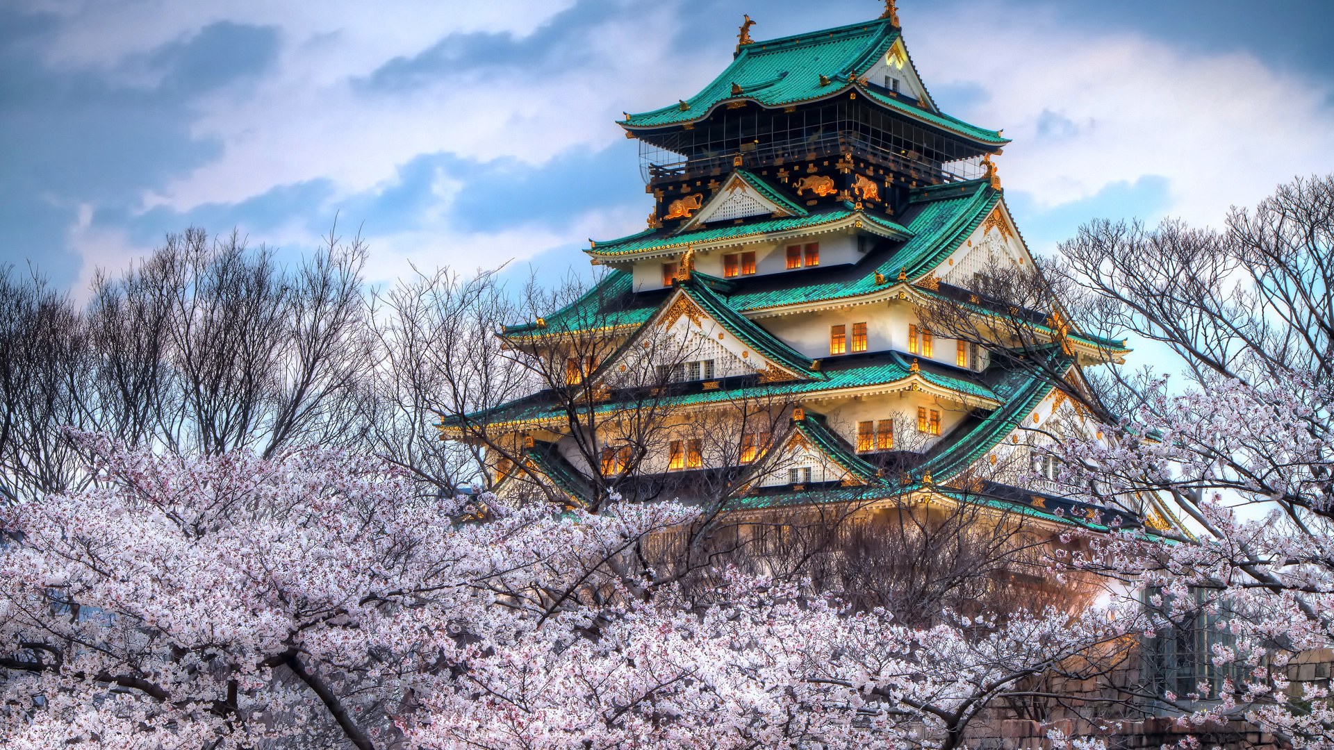 Osaka Castle Puter Wallpaper Desktop Background Id