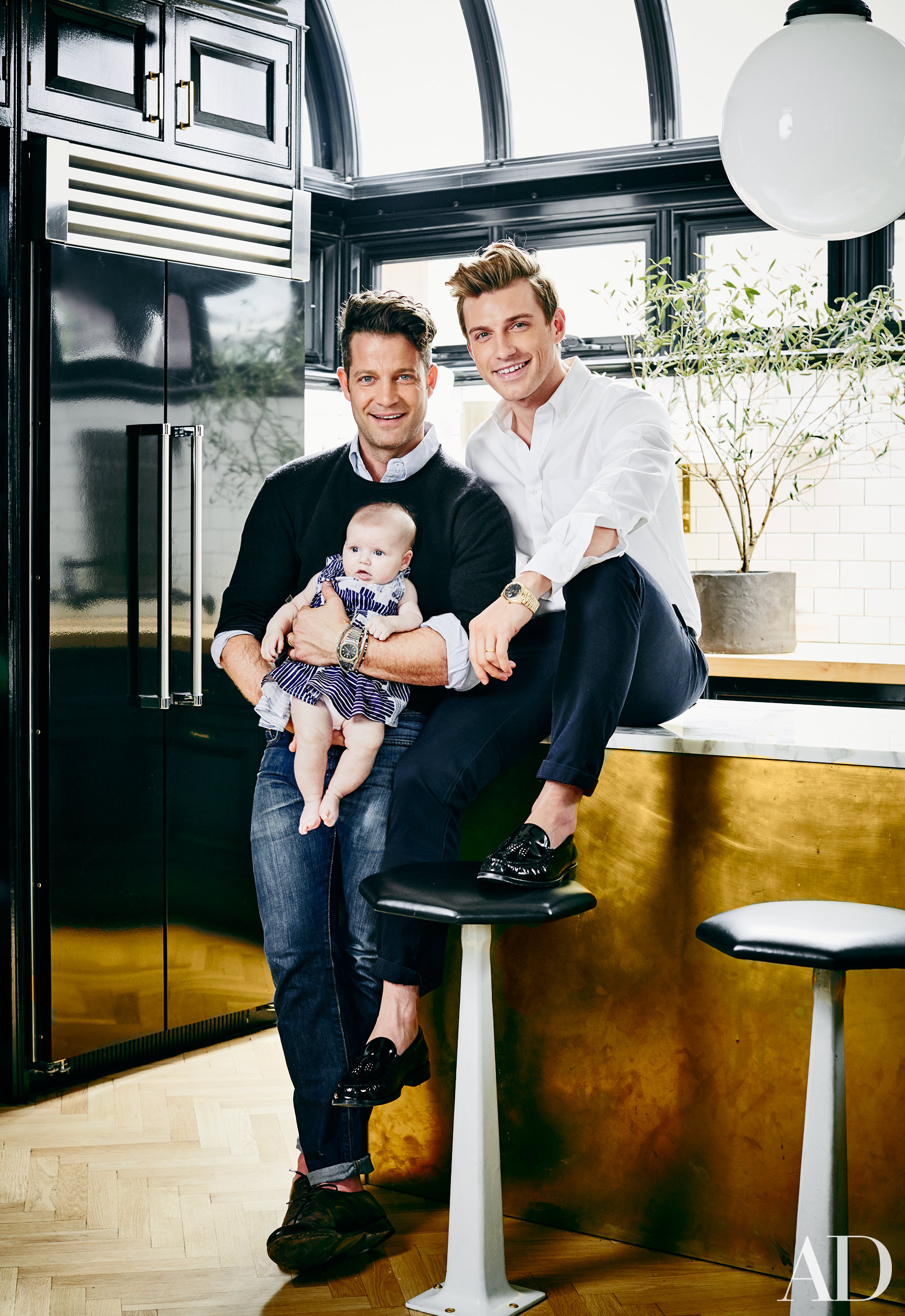 Nate Berkus Family Portrait With Baby Daughter Poppy