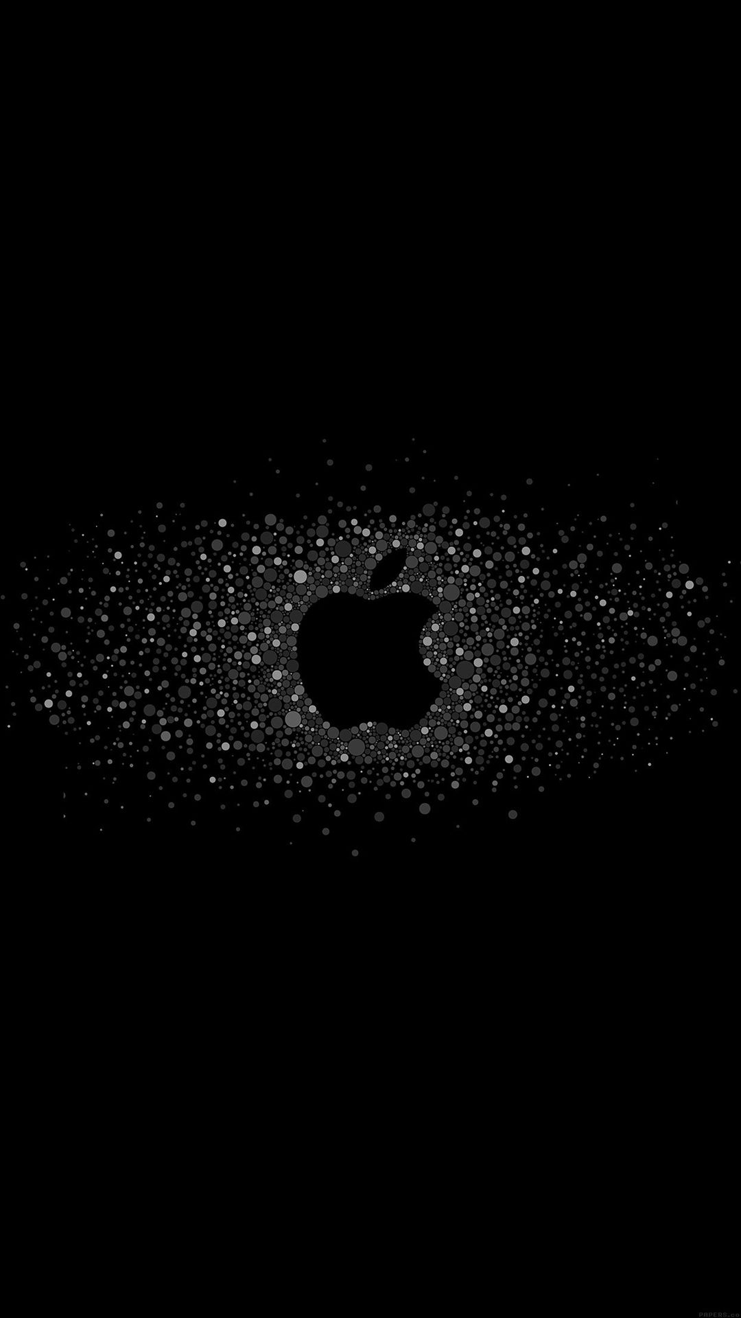 Logo Art Apple Rainbow Minimal Dark iPhone Plus Wallpaper