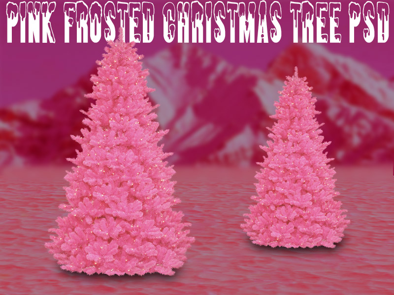 Pink Christmas Tree Wallpaper Frost Psd