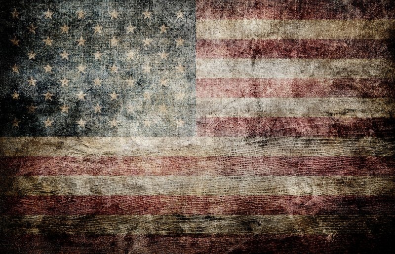 Vertical Vintage American Flag Background