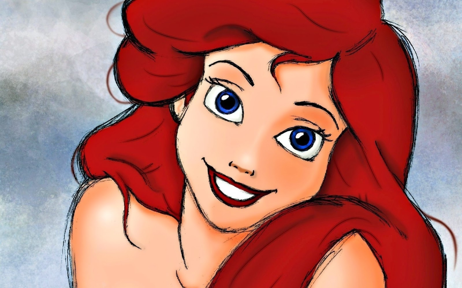 Little Mermaid Ariel Cartoon Wallpaper
