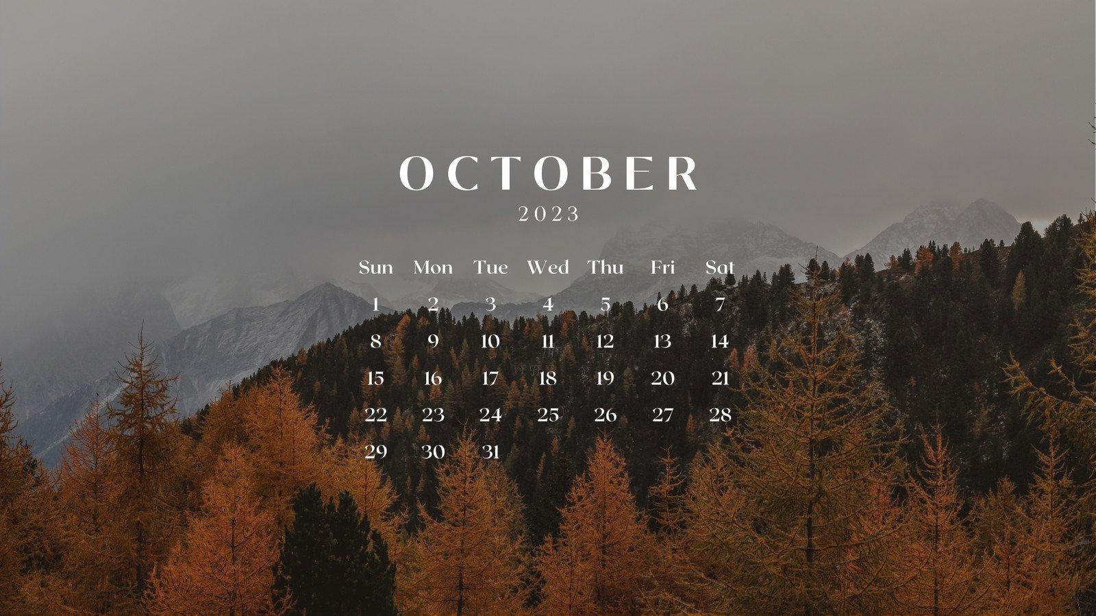 And Customizable October Templates