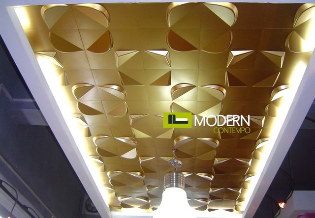 3d Wall Panel As Ceiling Light Fixture Modern Wallpaper Dc Metro