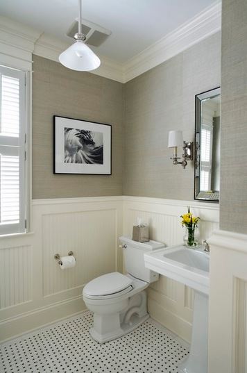 Grasscloth Wallpaper With Wainscoting Orren Pickell Building Group