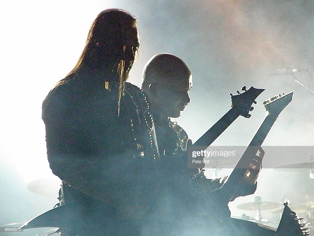 Silenoz And Galder Of Dimmu Borgir Perform On Stage At The