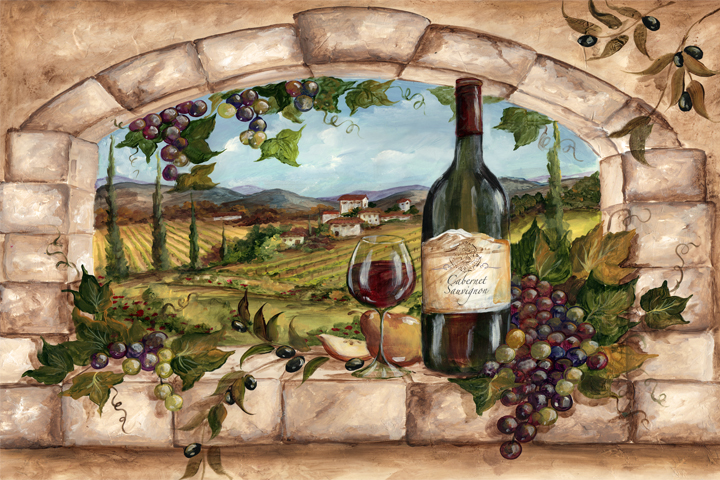 Tuscan Vineyard Tile Murals