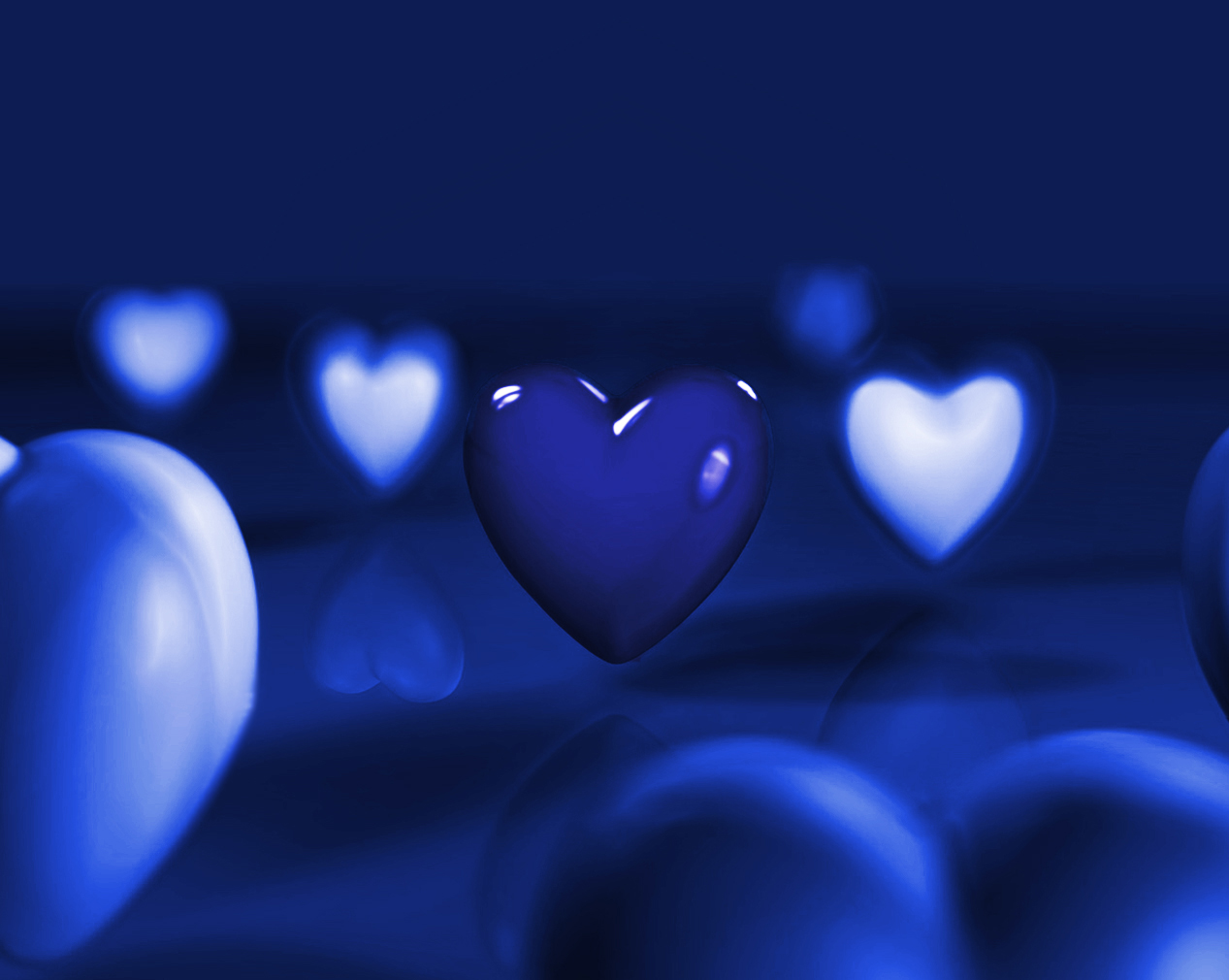 Blue Heart Wallpaper Widescreen HD