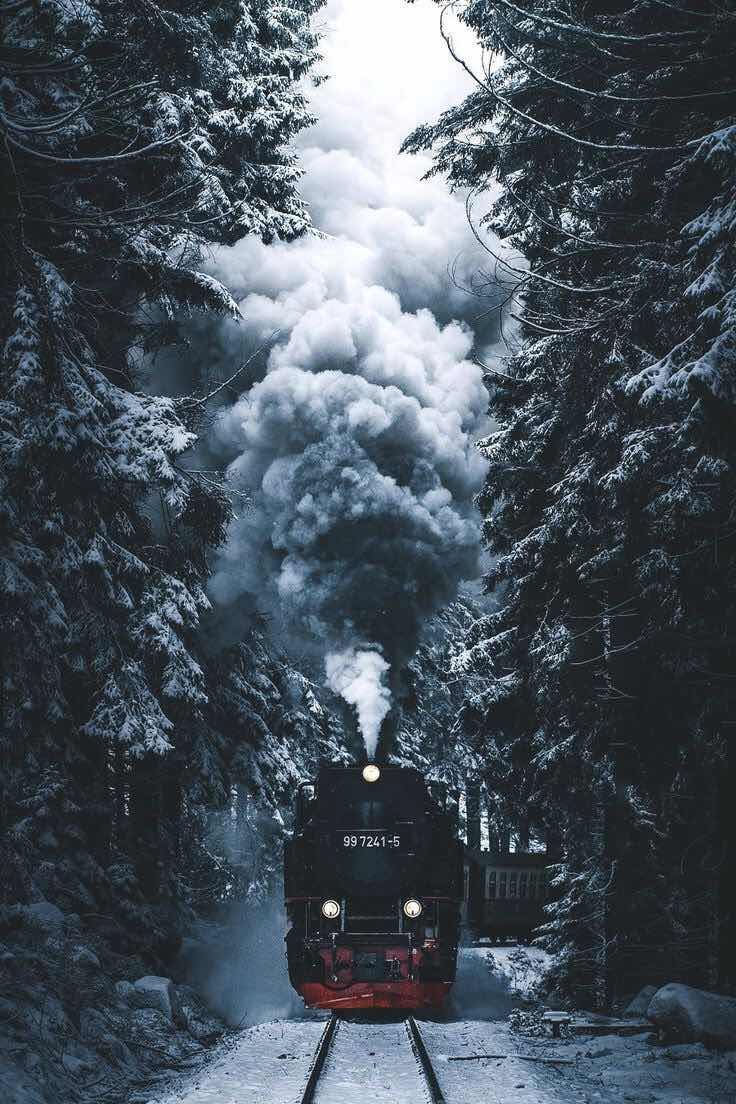iPhone And Android Wallpaper Winter Train For