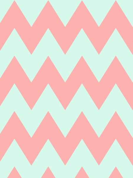 Related Pictures Mint Coral Chevron Art Print
