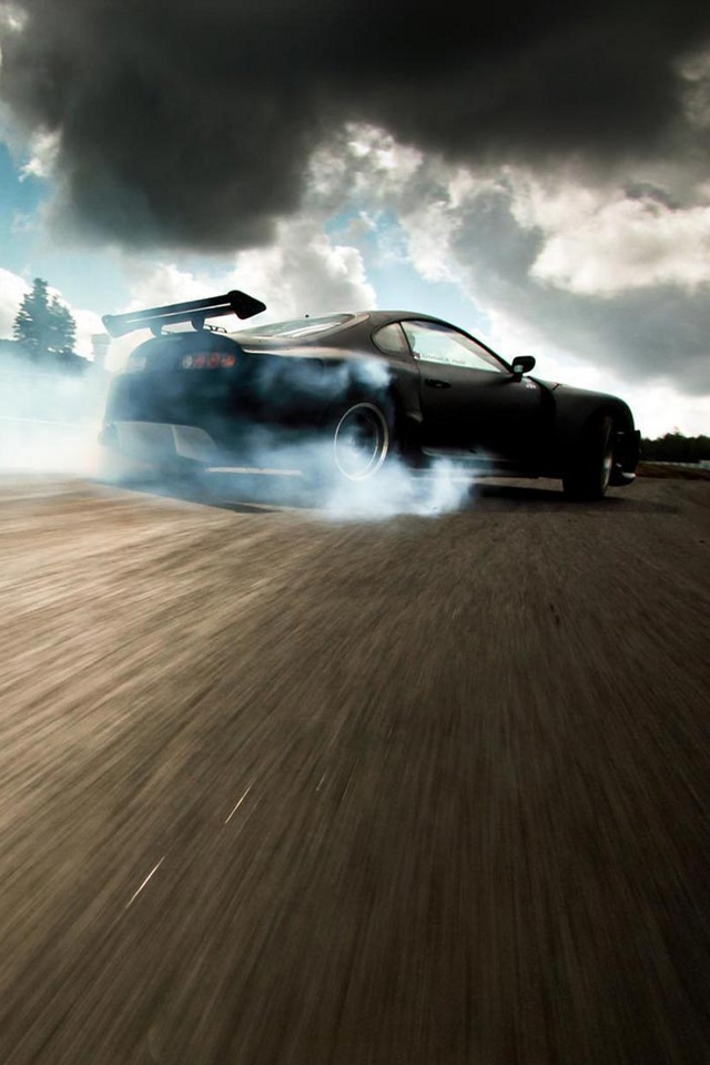 For Iphone Cars Wallpaper Supra Drifting