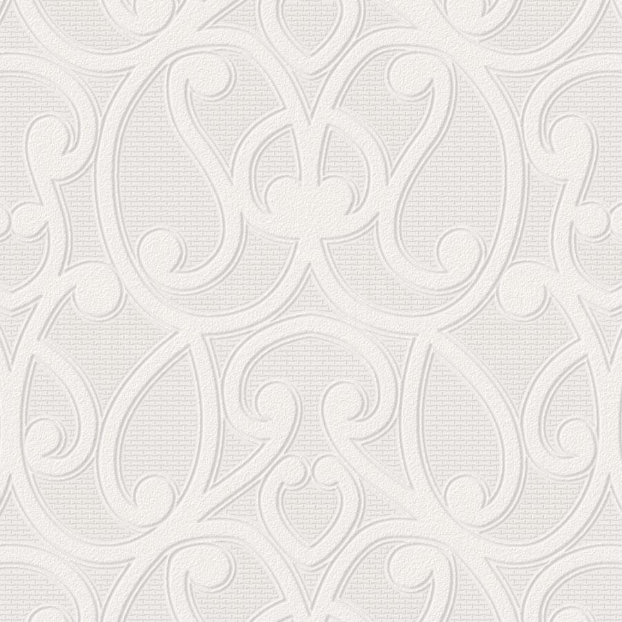 White Paintable Wallpaper Grasscloth