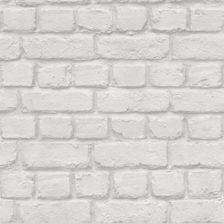 Rasch White Brick Effect Feature Wall Design Wallpaper