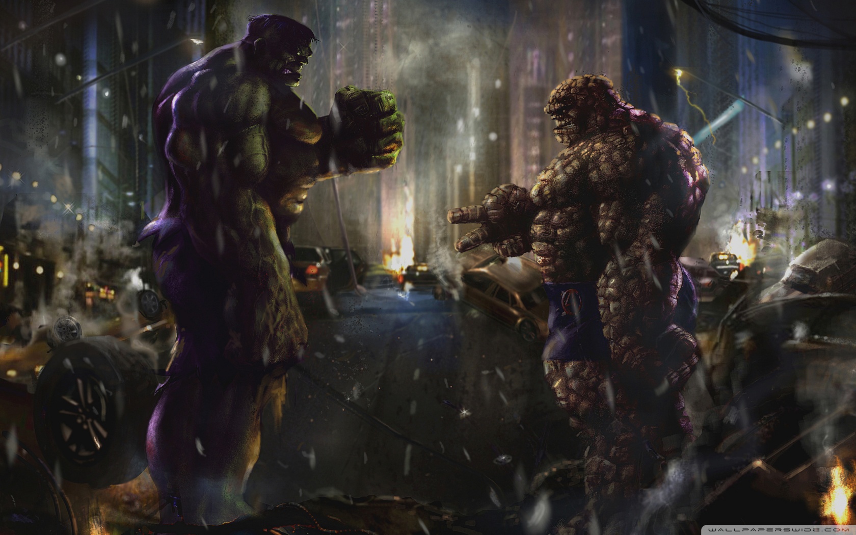 Hulk Vs Thing 4k HD Desktop Wallpaper For Ultra Tv