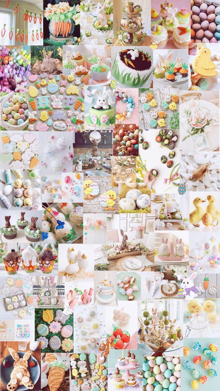 Easter Collage Background Wallpaper