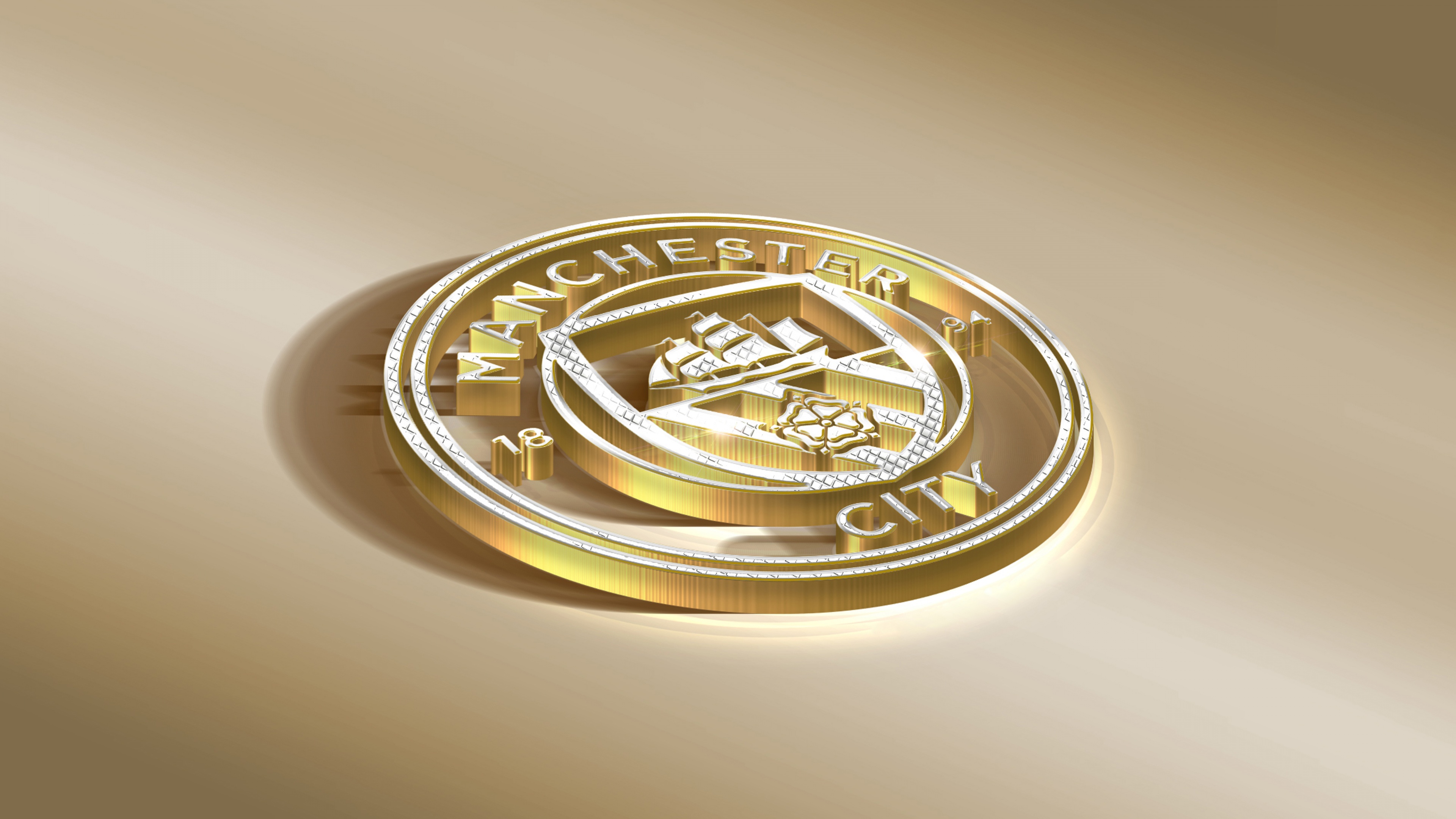 Manchester City Fc Wallpaper 4k Golden Crest 5k