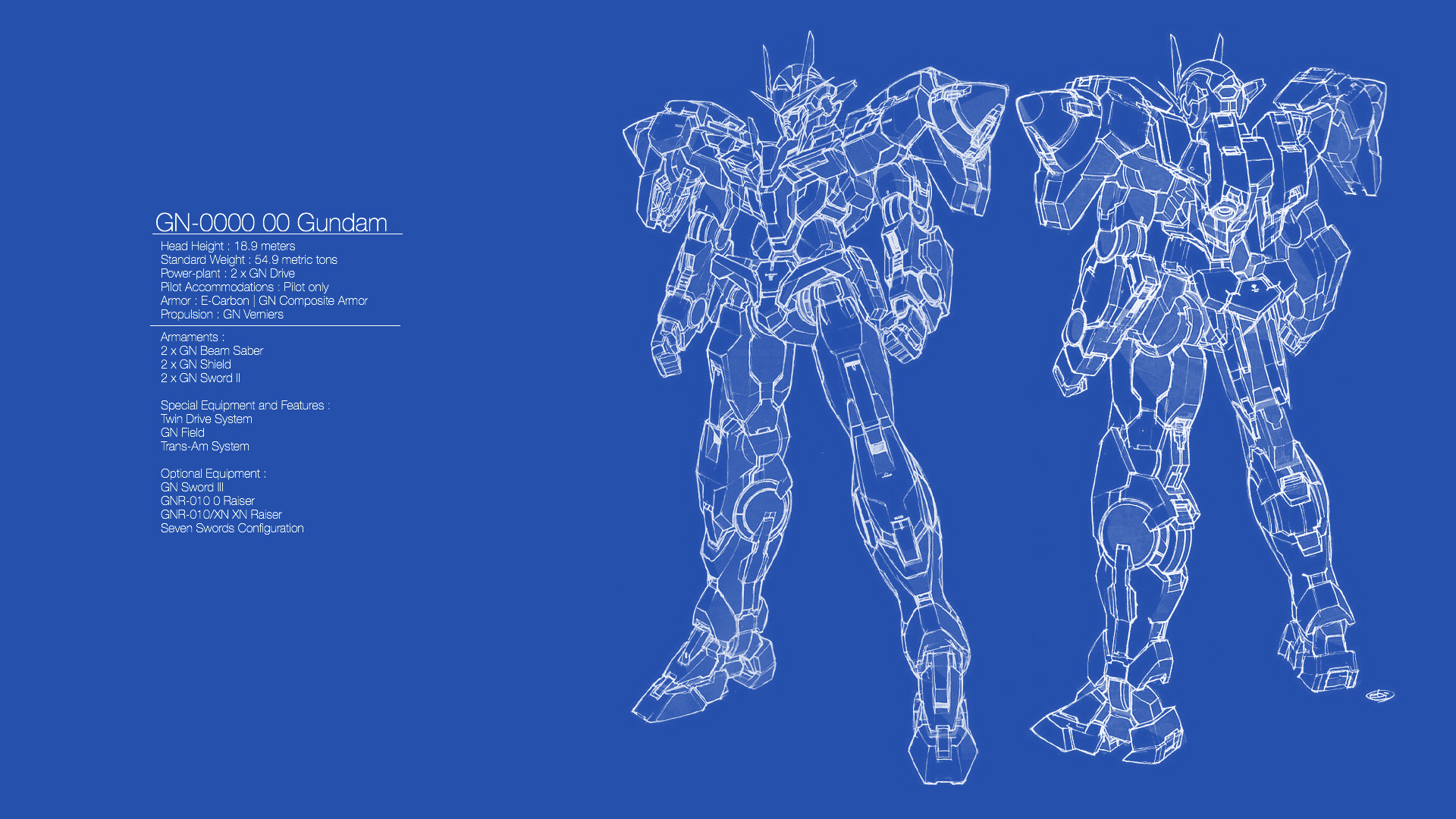 Gundam Blue Print Wallpaper Giant Robot Gaming