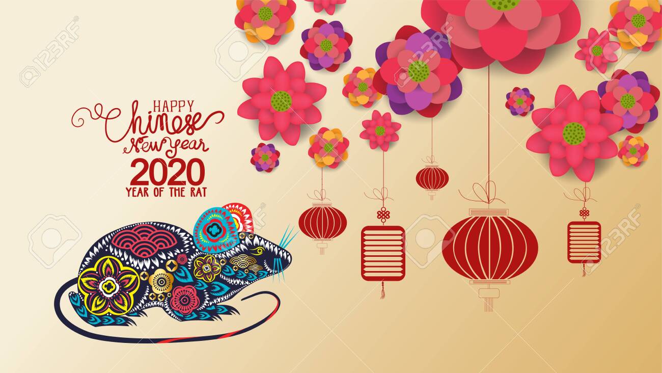 Chinese New Year 2020 With Blossom Wallpapers Year Of The Rat