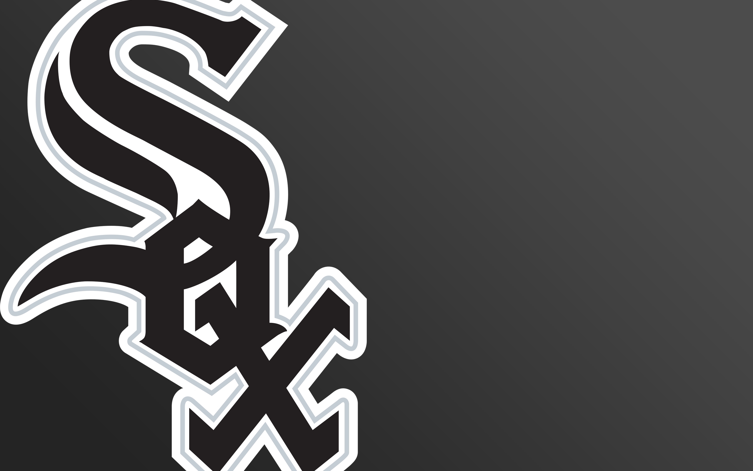 Black Chicago Baseball Mlb Logos White Sox HD Wallpaper