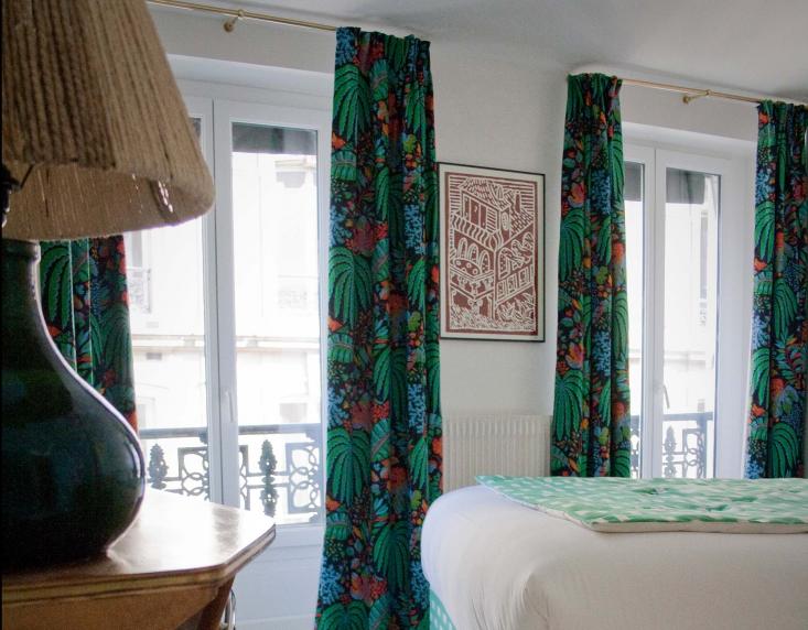 Above Retro Tropical Prints Are Used For Window Treatments And As
