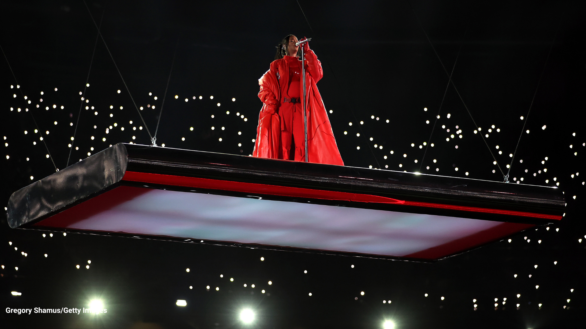 Rihanna makes her music return during Super Bowl LVII halftime show