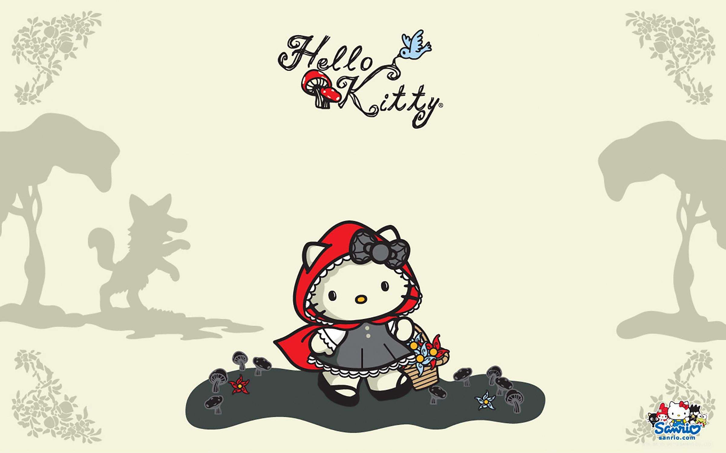 Sanrio Hello Kitty Little Red Riding Hood Wallpaper Kawaii Hoshi