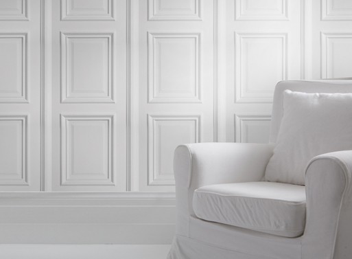 White Panelling Wallpaper Renovate Better Living Through Design