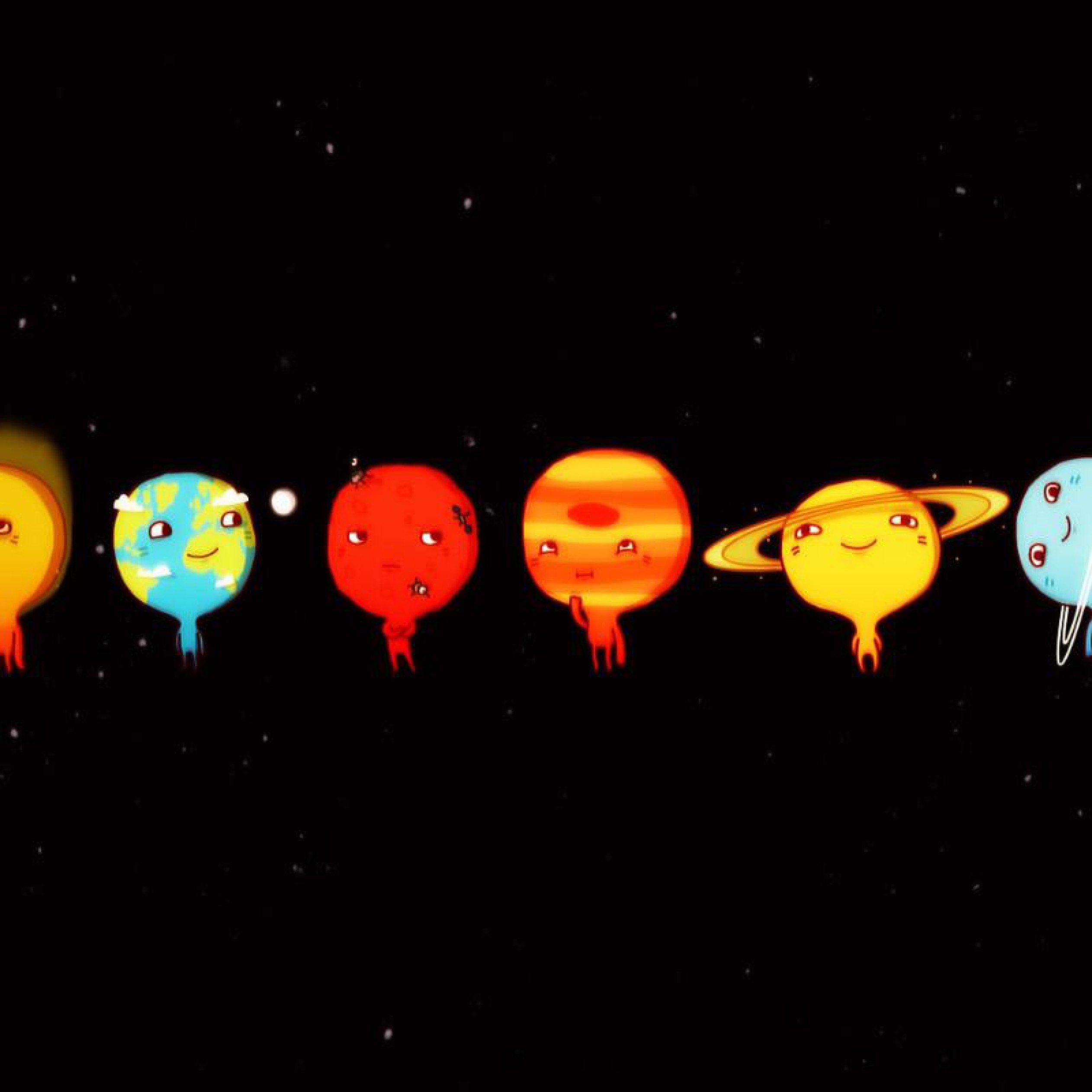 Funny solar system   planets personified