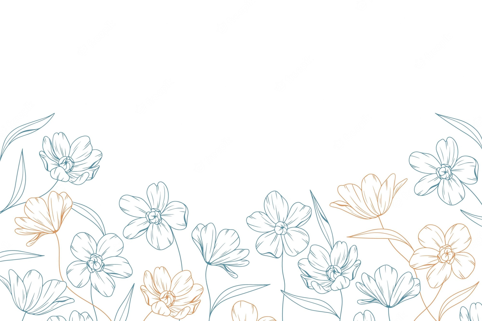 Hand Drawn Floral Background Image Vectors Stock Photos Psd