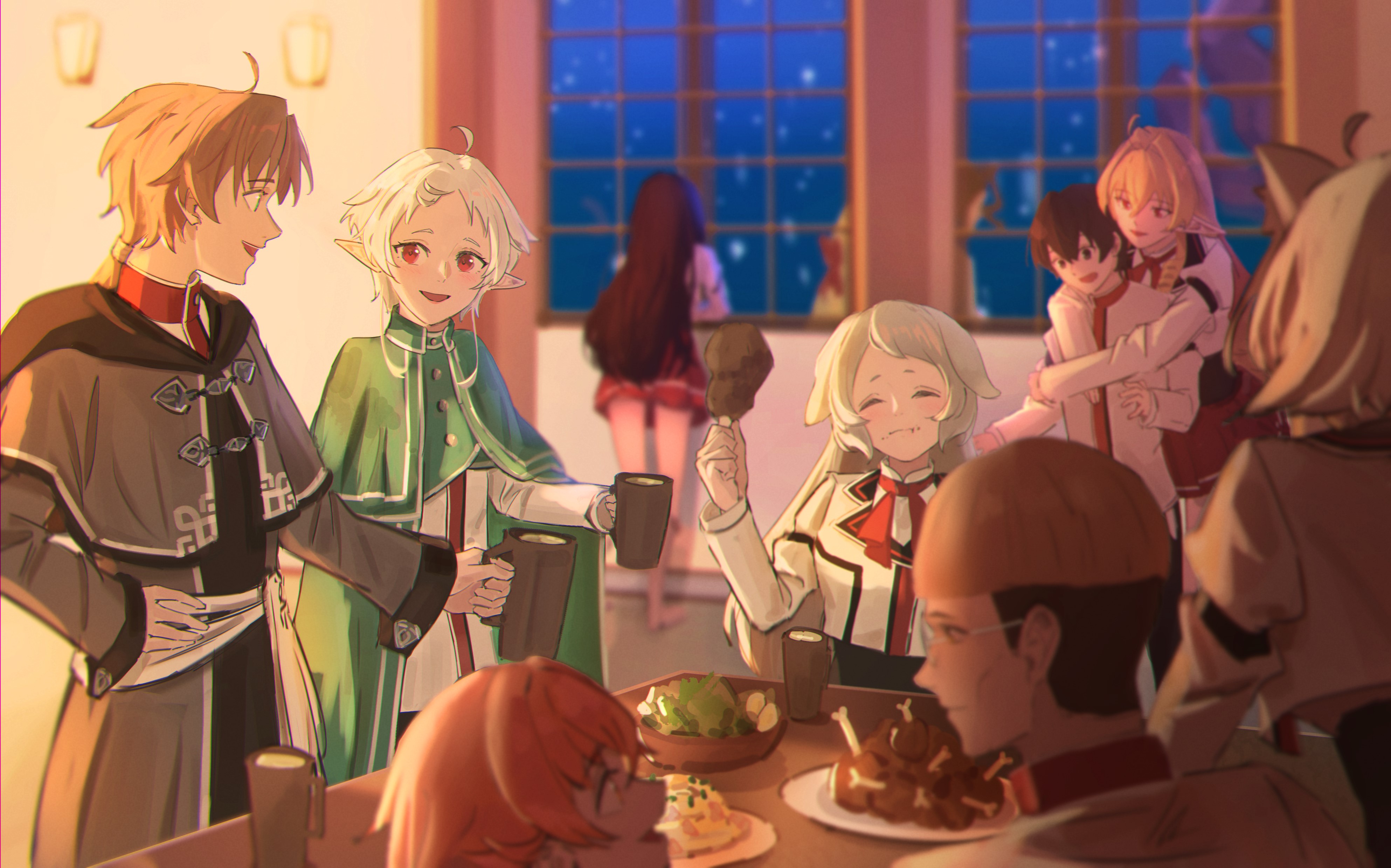 Mushoku Tensei 4k Ultra HD Anime Wallpaper Heartwarming Tavern Moment